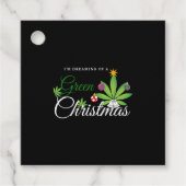 Shirt met groene kerstmis bedankjes labels (Voorkant)