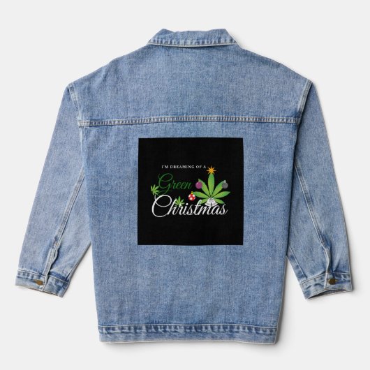 Shirt met groene kerstmis denim jacket (Achterkant)
