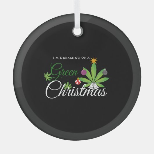 Shirt met groene kerstmis glas ornament (Voorkant)