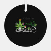 Shirt met groene kerstmis glas ornament (Achterkant)