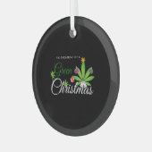 Shirt met groene kerstmis glas ornament (Voorkant links)