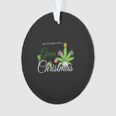 Shirt met groene kerstmis ornament (voorkant)