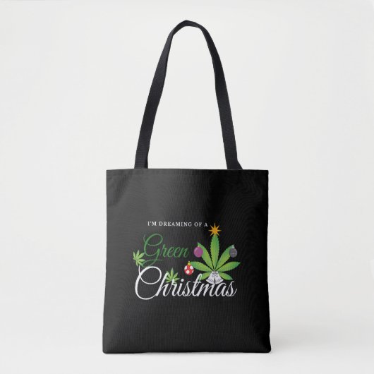 Shirt met groene kerstmis tote bag (Voorkant)