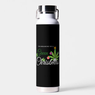 Shirt met groene kerstmis waterfles