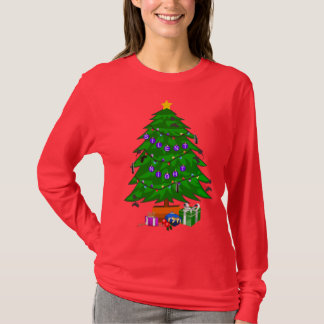 Shirt met kerstbomen