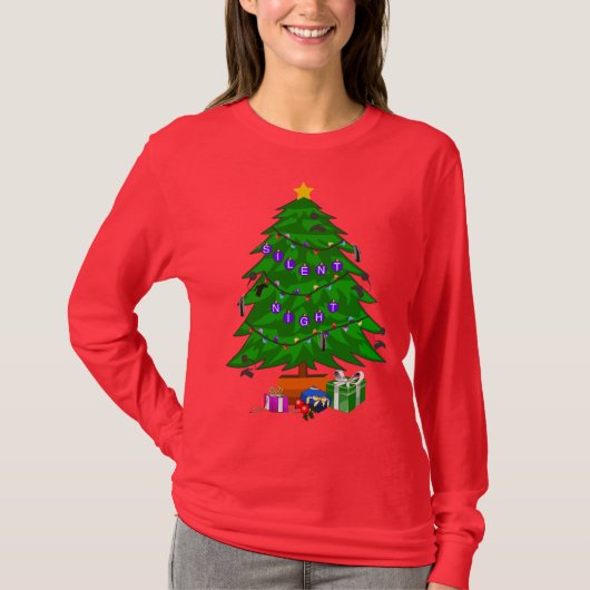 Shirt met kerstbomen (Voorkant)