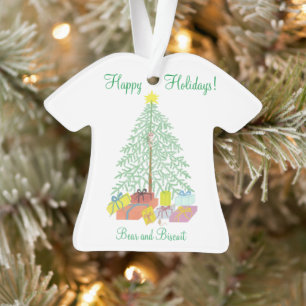 Shirt met kerstbomen Ornament in vorm
