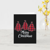 Shirt met kerstbomen Rood Buffalo Pset Chris Kaart (Gele Bloem)