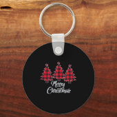 Shirt met kerstbomen Rood Buffalo Pset Chris Sleutelhanger (Voorkant)
