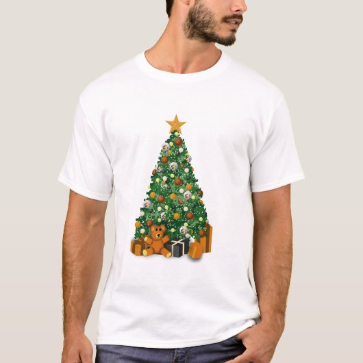 Shirt met kerstbomen voor Beren (Voorkant)