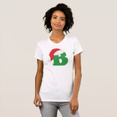 Shirt met kerstbrief B Alphabet (Voorkant volledig)