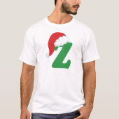 Shirt met kerstbrief Z Alphabet (Voorkant)