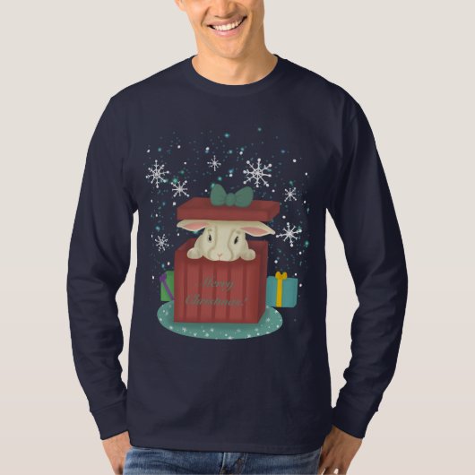 Shirt met kerstBunny (Voorkant)