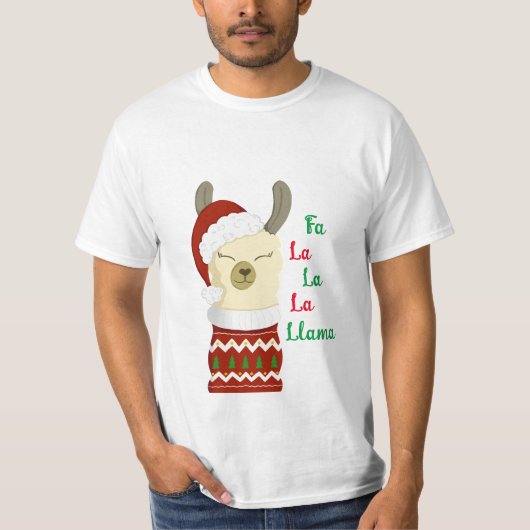 Shirt met kerstllama (Voorkant)