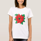 Shirt met Kerstmis Poinsettia (Voorkant)