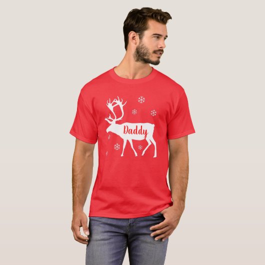 Shirt met kerstmis van rendierpappie (Voorkant volledig)