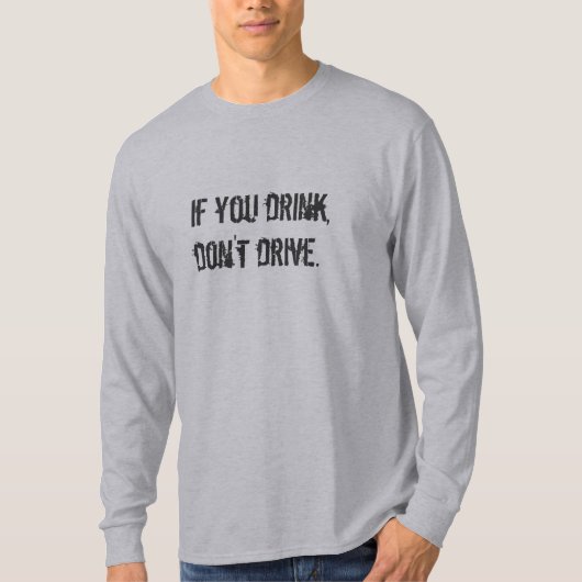 shirt met lange hoes, drink of gegolfd man (Voorkant)