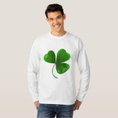 Shirt met lange hoes van mannen met shamrock (Voorkant volledig)