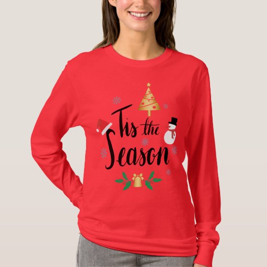 Shirt met lange kerstmis (Voorkant)