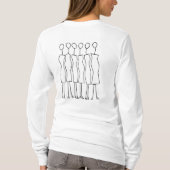 Shirt met lange mouwen (handgetekende vrouwen 01) (Achterkant)