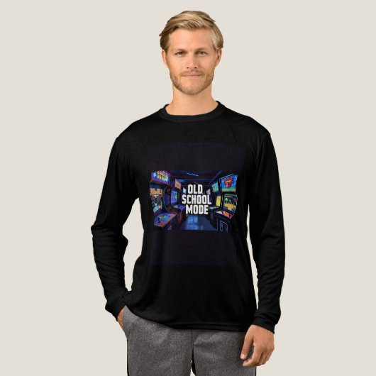 Shirt met lange mouwen voor volwassenen - "Old Sch (Voorkant)