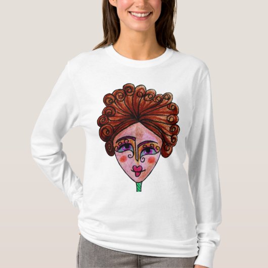 Shirt met lange mouwen (Whimsical Woman - 01) (Voorkant)