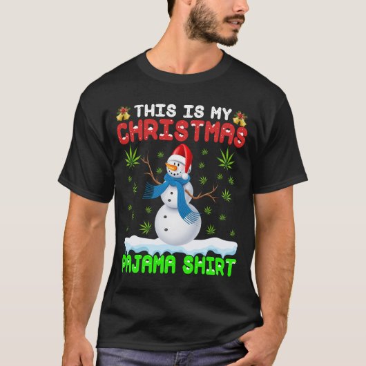 Shirt met onkruidenierswaren, Funny Pajamas Snowma (Voorkant)
