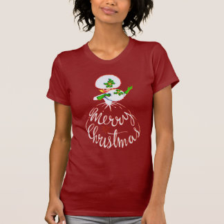 Shirt met prettige kerstpoppen