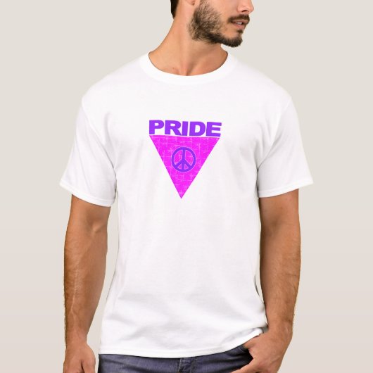 Shirt met Pride driehoek - kies stijl en kleur (Voorkant)