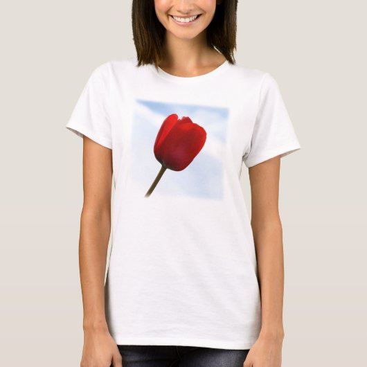 Shirt met rode tulpen (Voorkant)