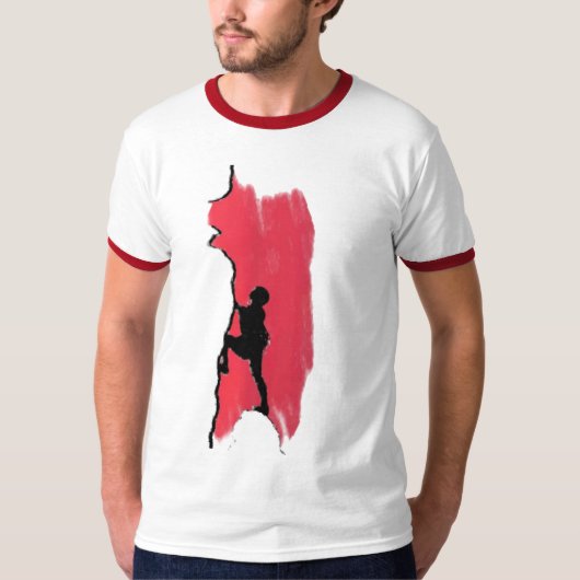 Shirt met rotsklimmen (Voorkant)