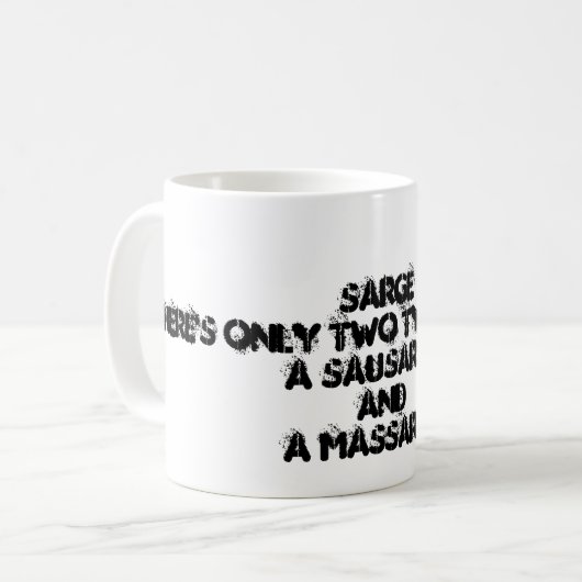 shirt met sergeant/sergent koffiemok (Voorkant links)