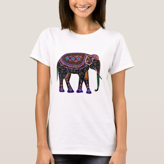 Shirt met zwarte olifant (Voorkant)