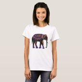Shirt met zwarte olifant (Voorkant volledig)