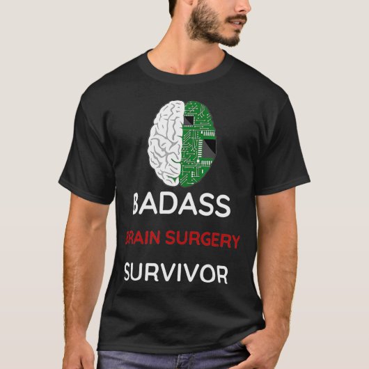 Shirt na chirurgie Herstel BADASS hersenchirurgie (Voorkant)