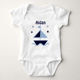 Shirt "Nautical/Sailboat/Navy", gepersonaliseerd