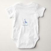 Shirt "Nautical/Sailboat/Navy", gepersonaliseerd (Achterkant)