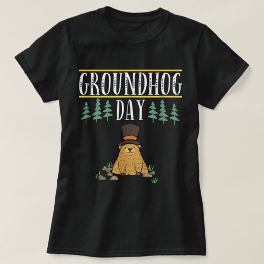 Shirt op de grondhog Mannen T-shirt op de grond (Design voorkant)