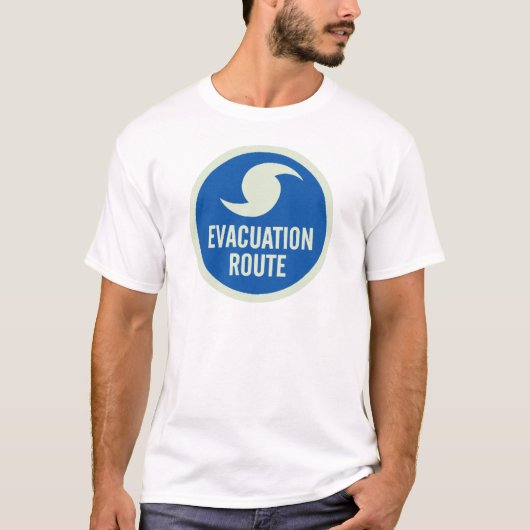 Shirt orkaanevacuatieroute (Voorkant)