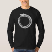 Shirt Ouroboros White Dragon Eating Tail T-Shirt (Voorkant)