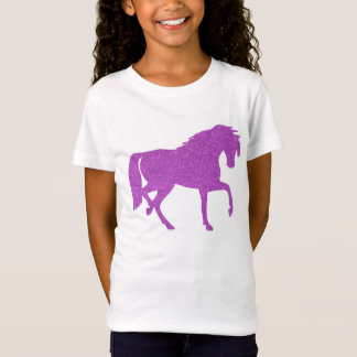 Shirt Paarse Glitter Horse Girls