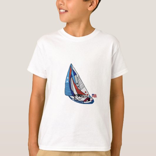 Shirt Patriotic Sailboat (Voorkant)