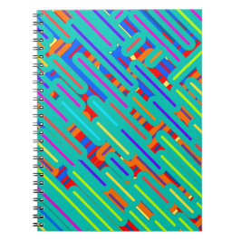 Shirt patroonuitgang - kleurrijke strepenpatronen notitieboek