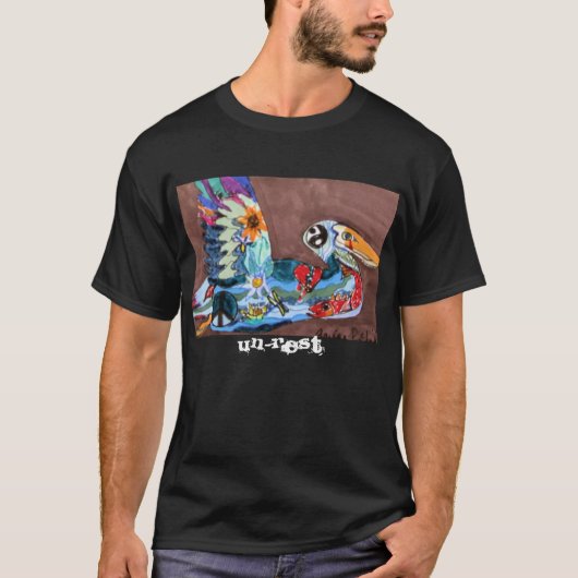 Shirt, Pelican Art, Golfkust, milieukunst T-shirt (Voorkant)