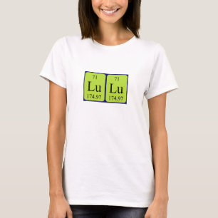 Shirt periodieke tabelnaam Lulu