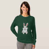 Shirt Pocket Bunny Shirt T-shirt voor damespaasbun (Voorkant volledig)