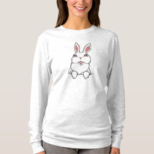 Shirt Pocket Bunny Shirt T-shirt voor damespaasbun (Voorkant)