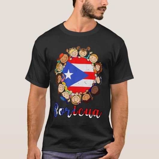 Shirt Puerto Ricaanse vlag Bo (Voorkant)