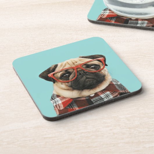 Shirt Pug Bier Onderzetter (Linkerzijde)