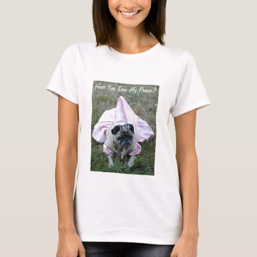 Shirt Pug Dog Princess (Voorkant)